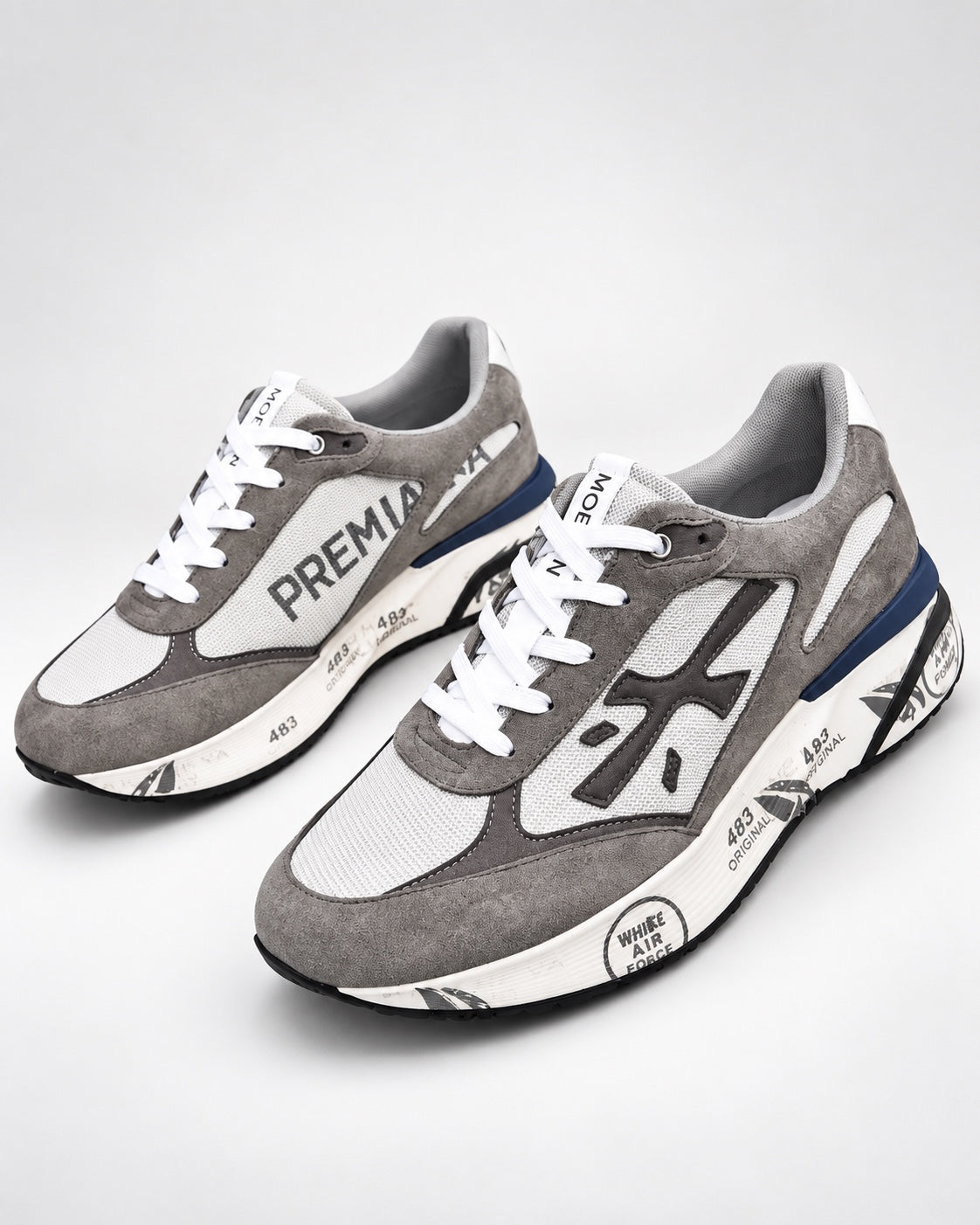 Premiata 483 Light Grey / White