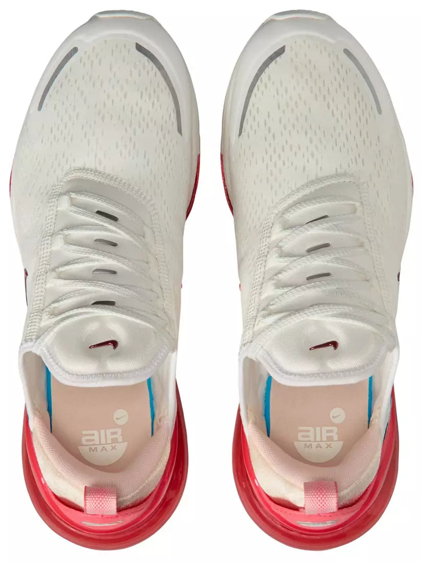 Nike Air Max 270 Premium Red Metallic Silver, pogled odozgo