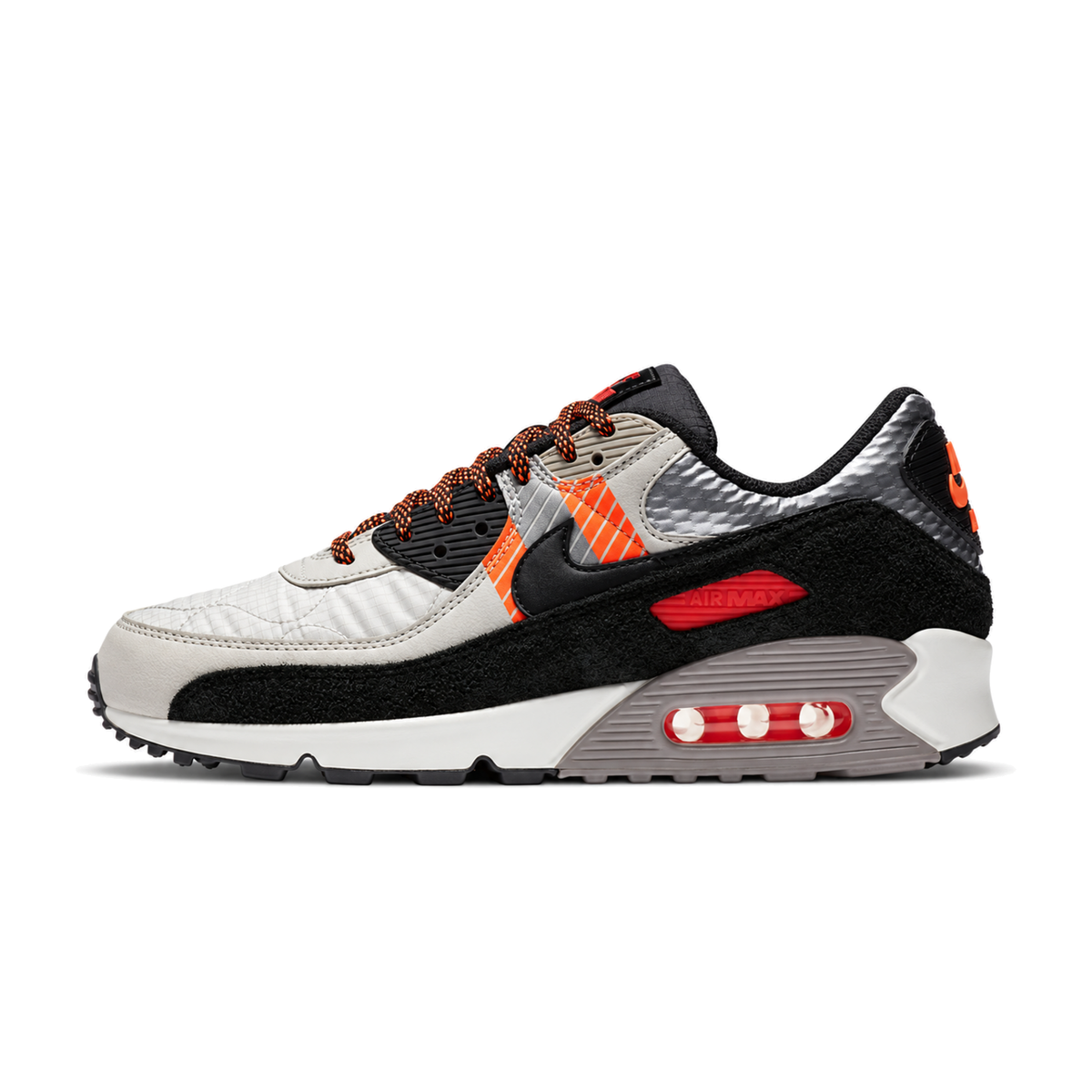 Nike Air Max 90 Light Bone Orange, svijetla bež patika sa narandžastim detaljima, bočni profil