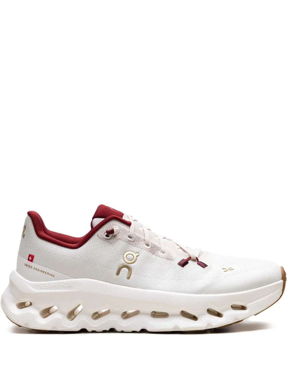 On Cloudtilt “White / Burgundy / Gold”