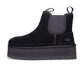 UGG Neumel Platform Chelsea Black, crna semiš chelsea čizma na platformi, bočni profil